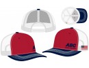 Stocked Trucker Mesh USA Flag Cap - LWFC Red/White/Blue