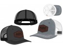 Stocked Trucker Mesh Leather Patch USA Flag Cap - LWLPFC