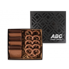 6 Piece Cookie & Confection Gift Box with Pretzels LWCFBX-PRET