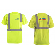 Moisture Wicking, Birdseye, Hi-Viz Pocket T-Shirt LWHIVZPTB - TALLS