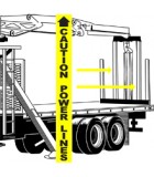 Caution Power Line Decals Caution Power Line Decals