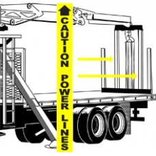 Caution Power Line Decals 